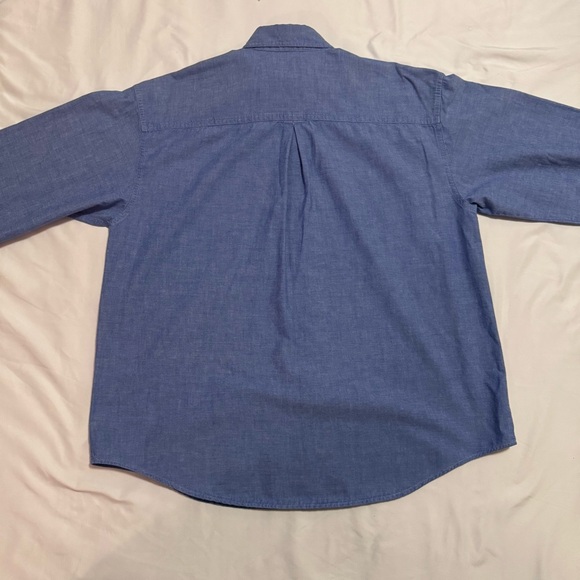 Vintage 90s Lee Blue Cotton Button Down Shirt Large - Picture 7 of 8